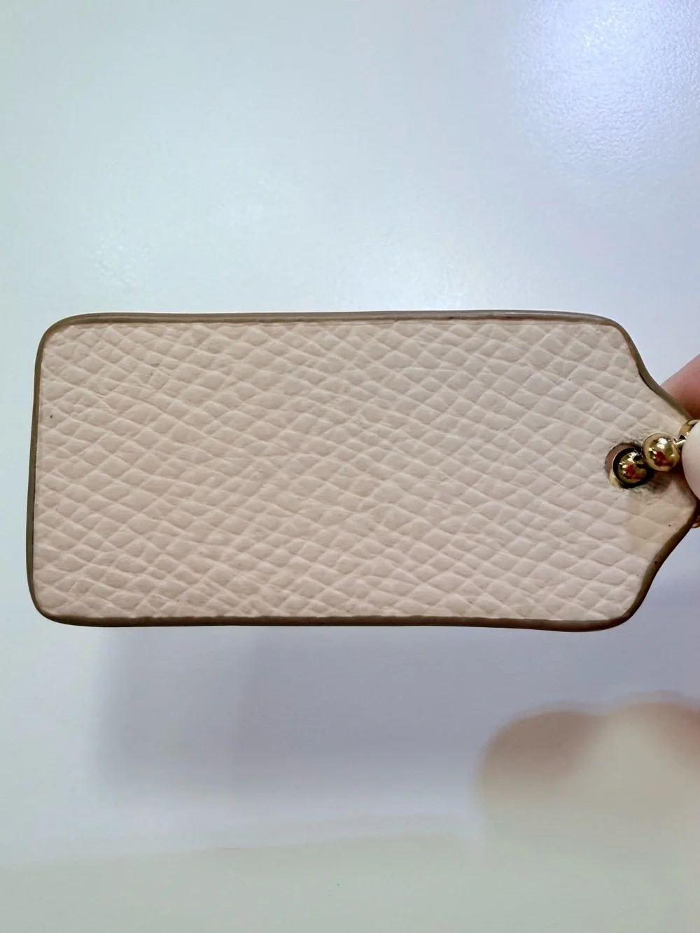 Coach Cream Bag Tag